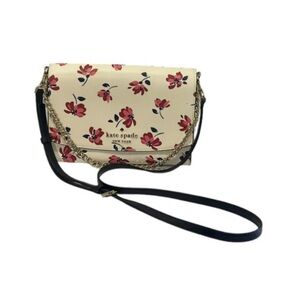 Kate Spade Pink Floral Leather Crossbody Bag